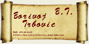 Borivoj Trbović vizit kartica